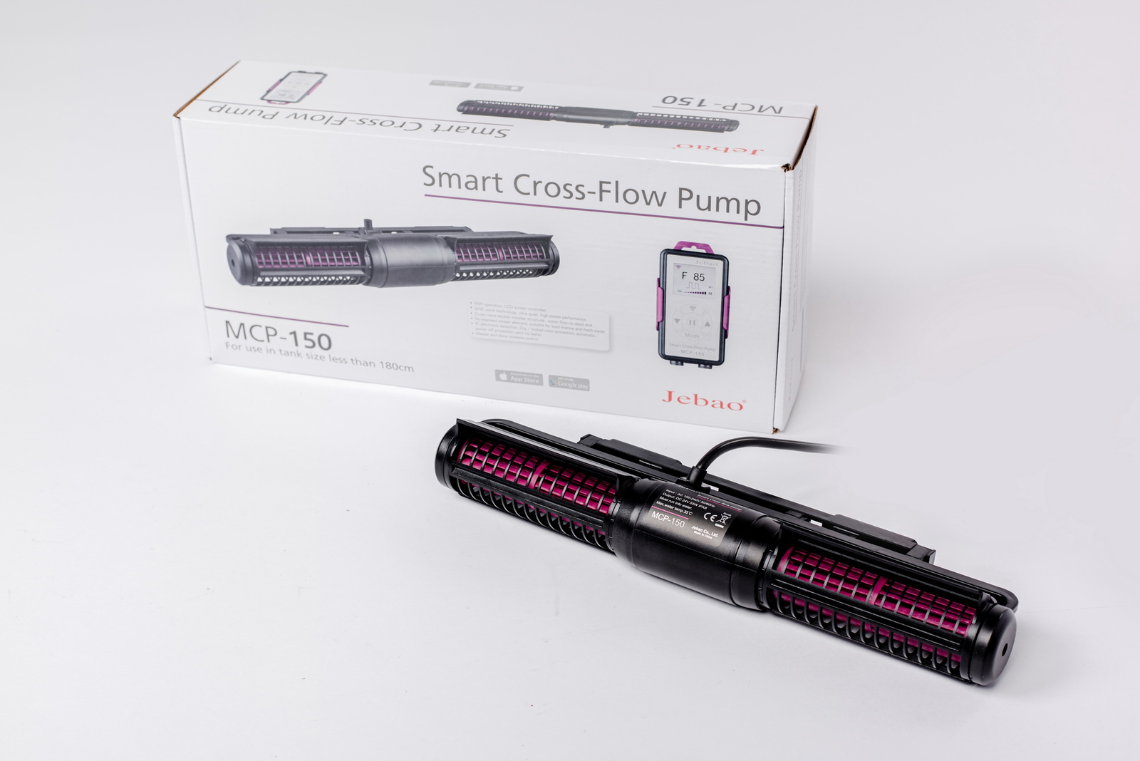 Jebao MCP-150 Smart Cross Flow Pump with LCD Display Controller Magnetic Base