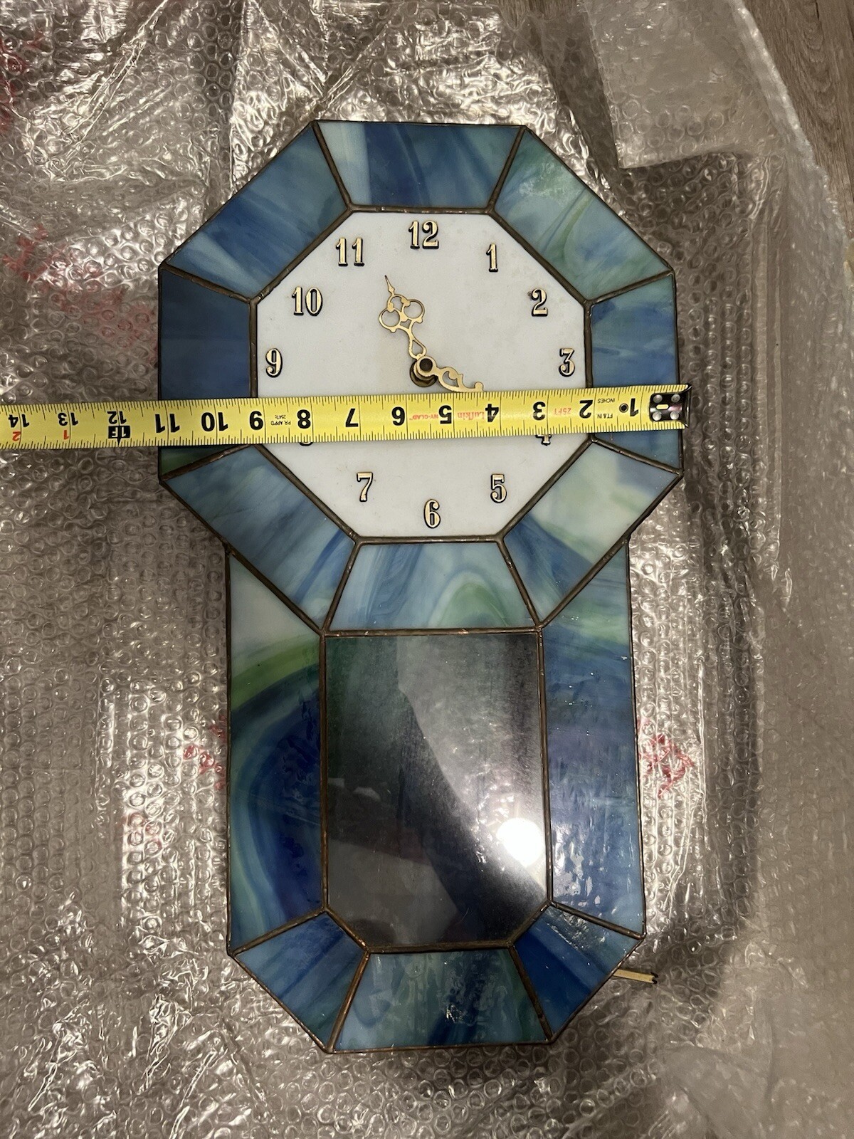 Vintage stained glass clock