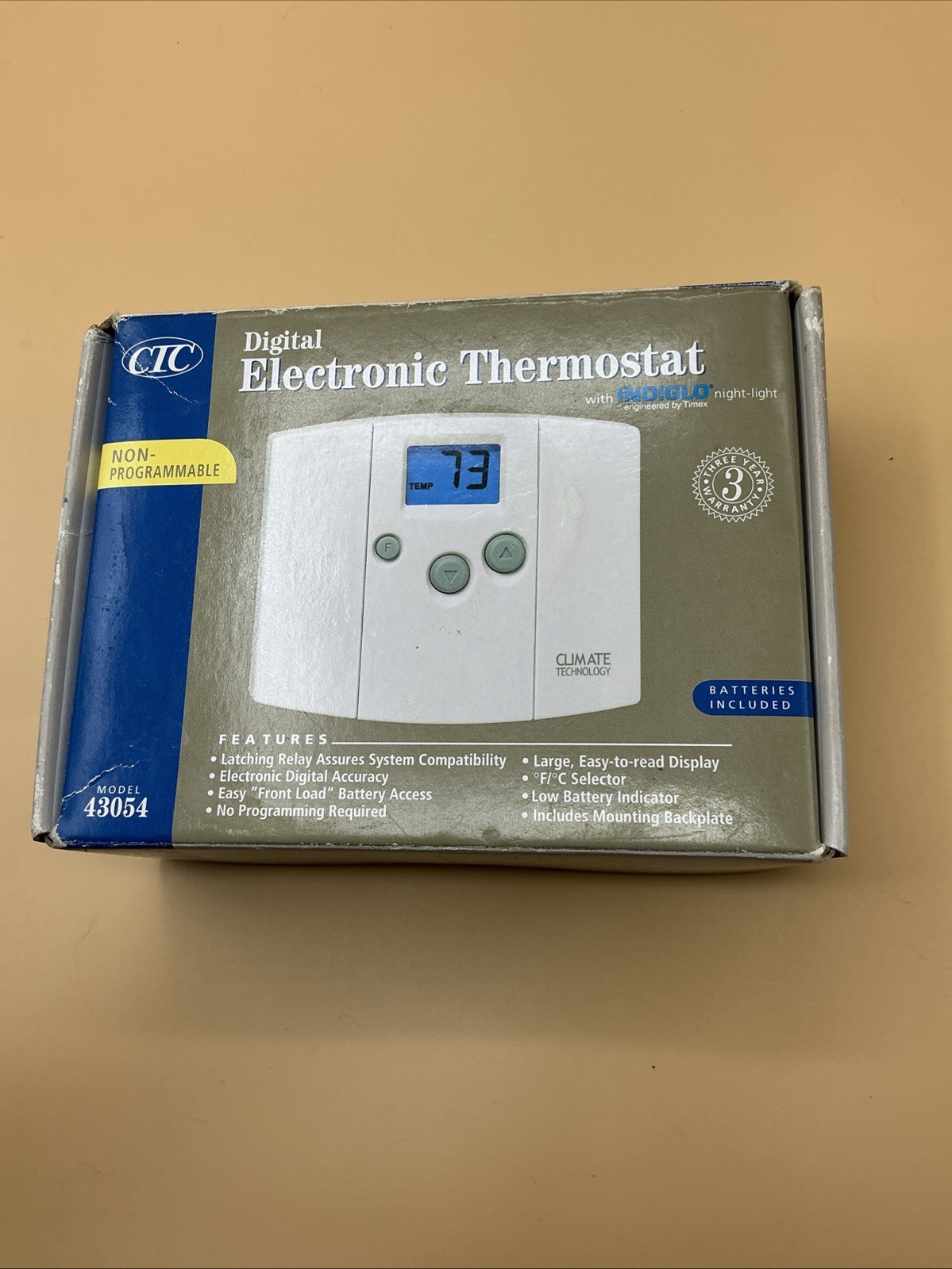 CTC Digital Electronic Thermostat Model 43054 Open Box None Programmable
