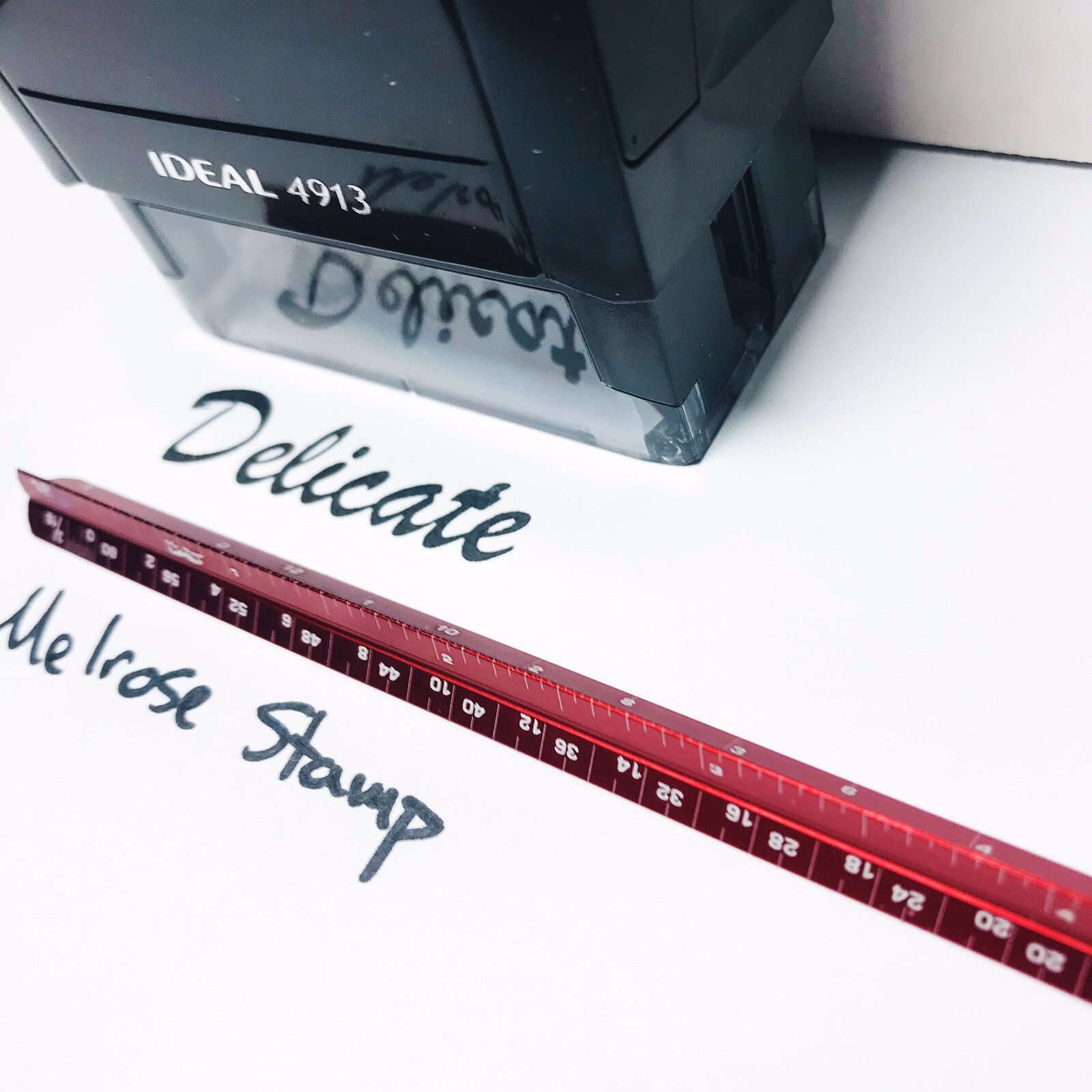 Delicate Rubber Stamp Black Ink Self Inking Ideal 4913