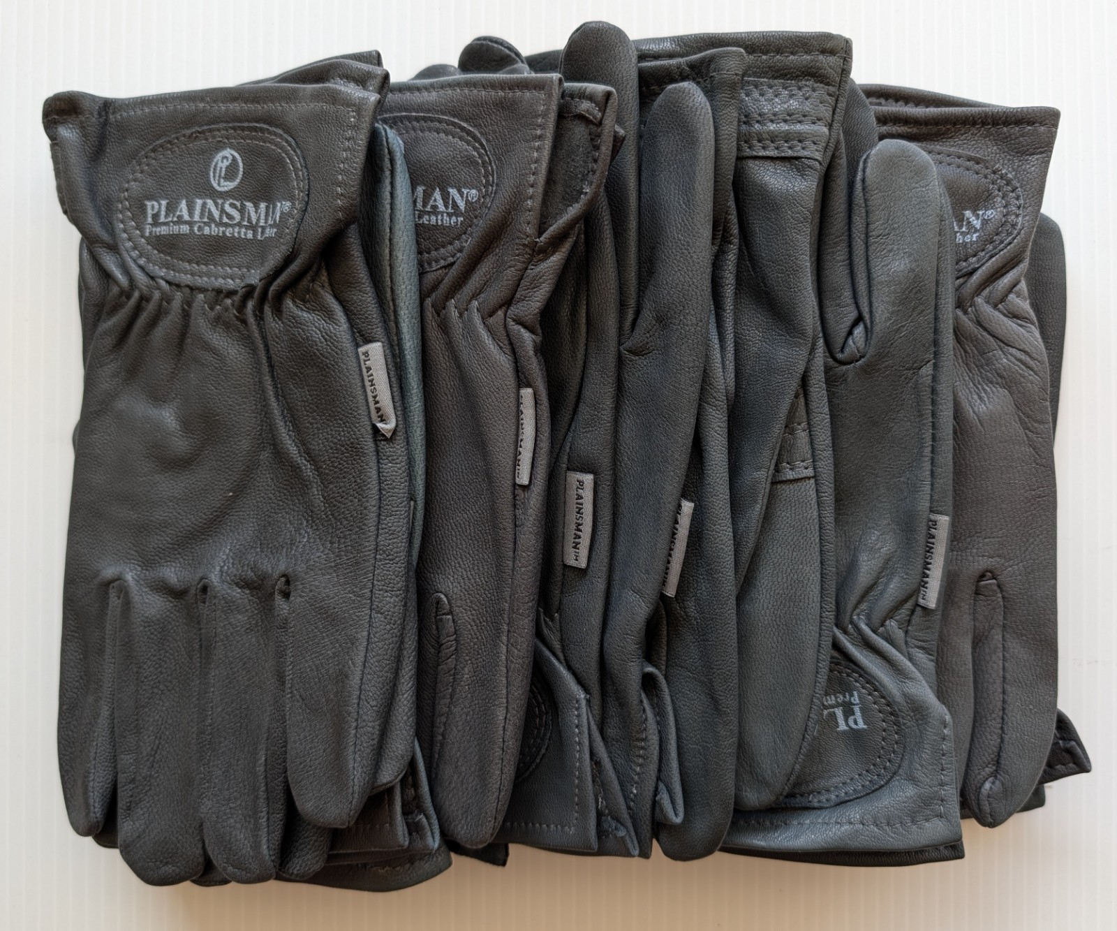 8 Pair Bundle PLAINSMAN Premium Goatskin Leather Gloves DISCONTINUED GRAY MEDIUM