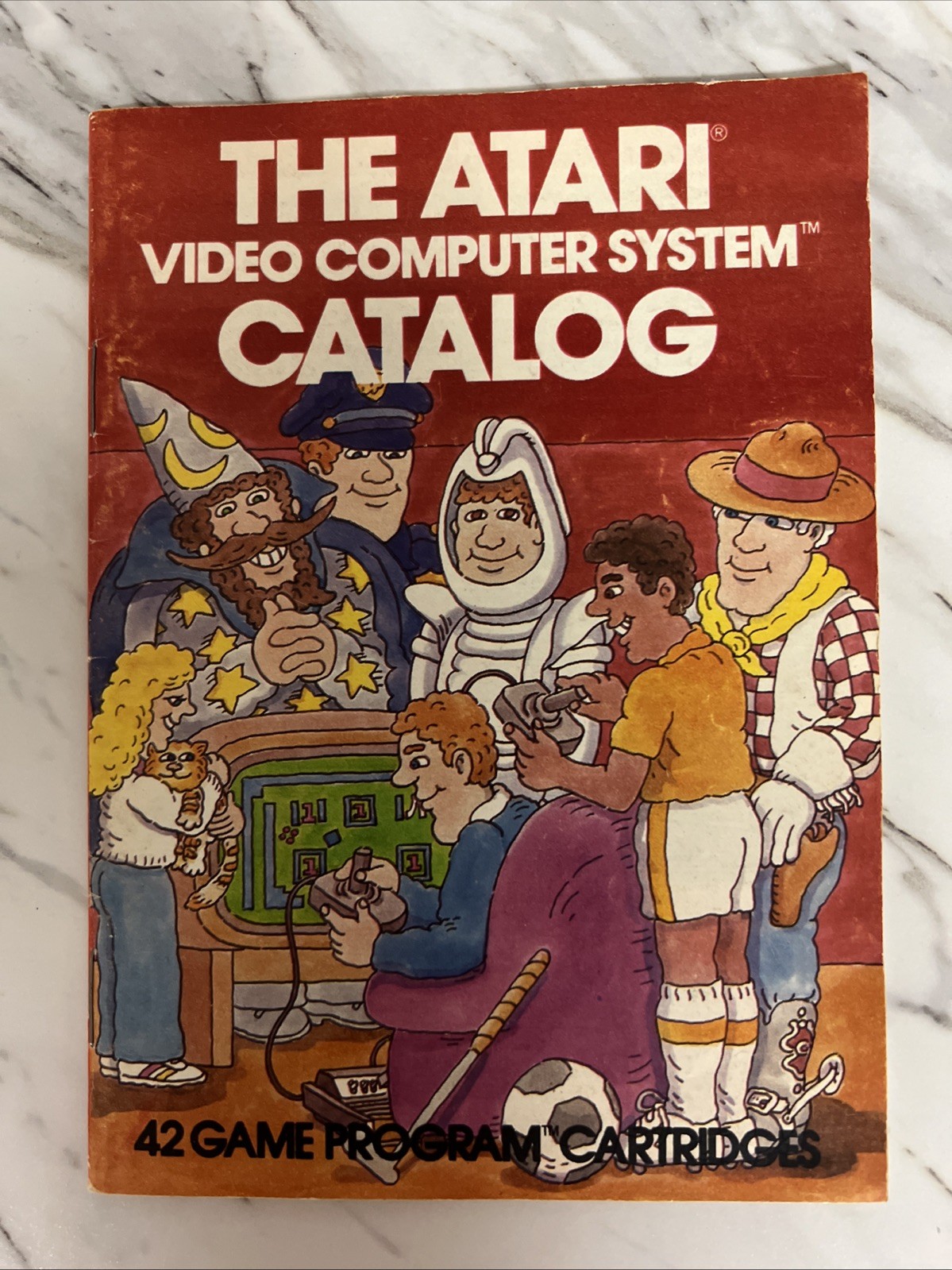 Vintage Atari 2600 Video Computer System Catalog 42 Game Program Cartridges 1981