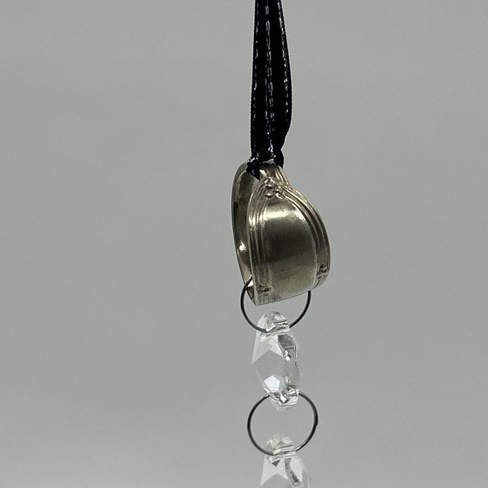 Upcycled Spoon Crystal Sun Catcher Ornament Gift Silverware Bent Cutlery