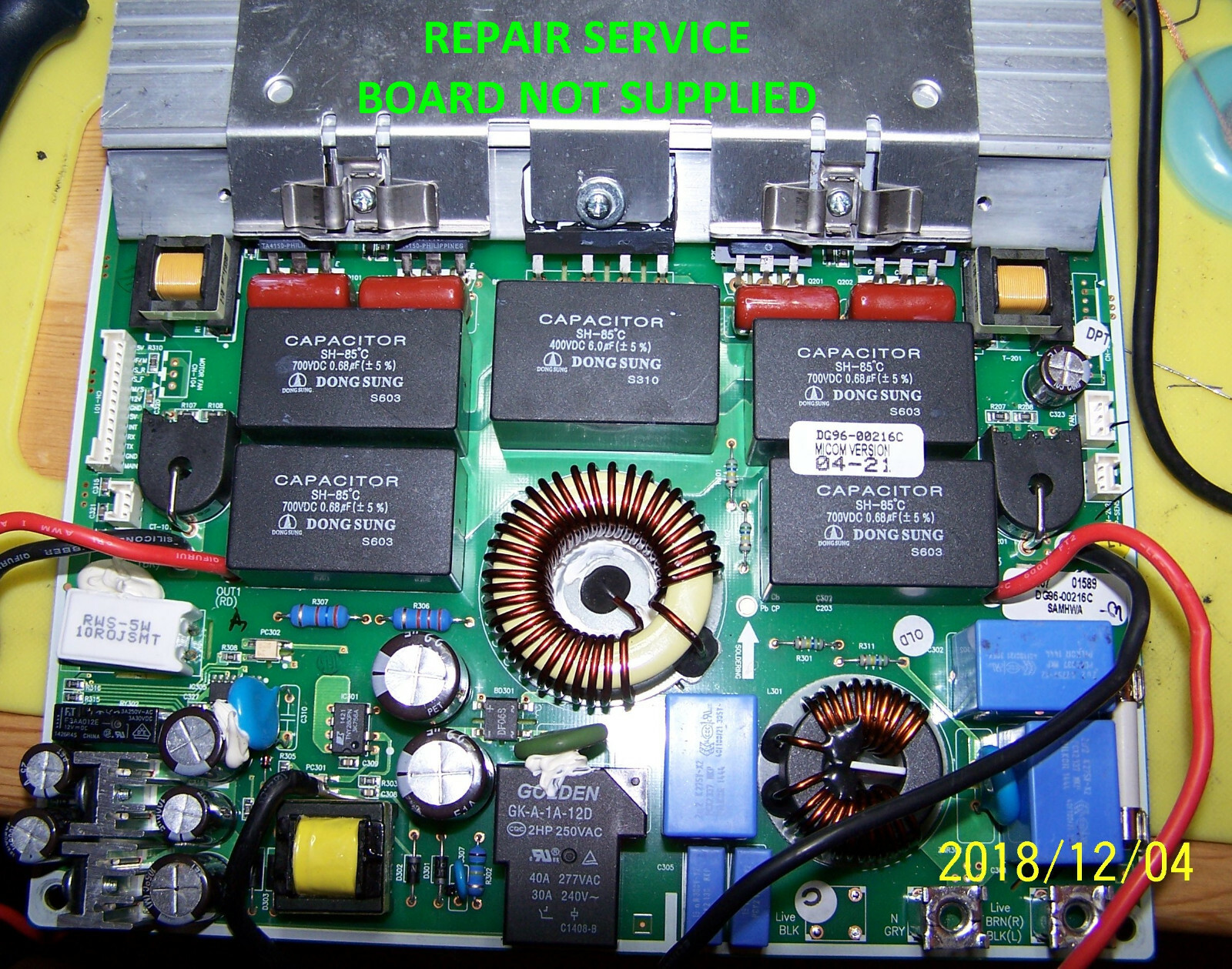 Repair Service: Samsung DG96-00216C Induction Inverter NE599N*, NE597N*, NE595N*