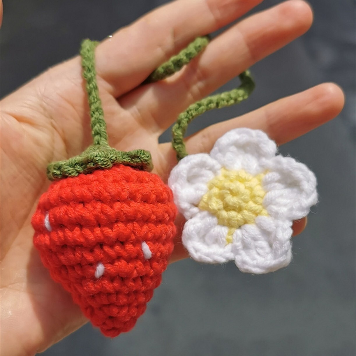Crochet Kit ,DIY Amigurumi Knit,Easy Amigurumi Kits ,Strawberry Flower