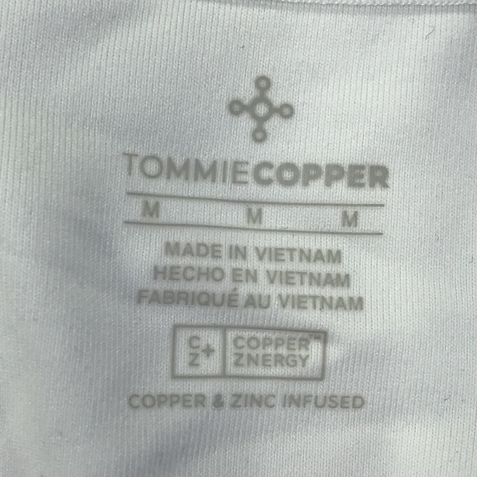 Tommie Copper Womens Back Support Compression Shirt Top White Medium Zip