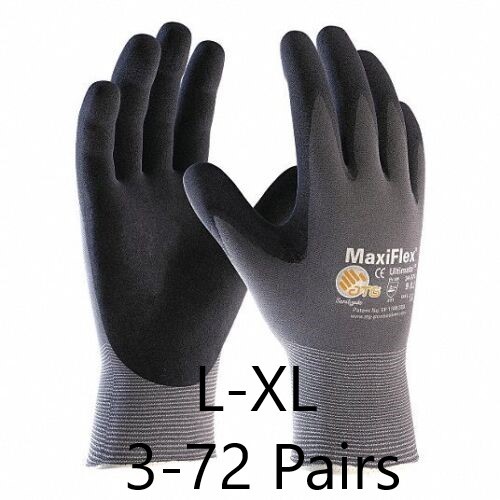 MaxiFlex ATG 34-874 Ultimate Work Gloves, Large, 3-72 Pairs
