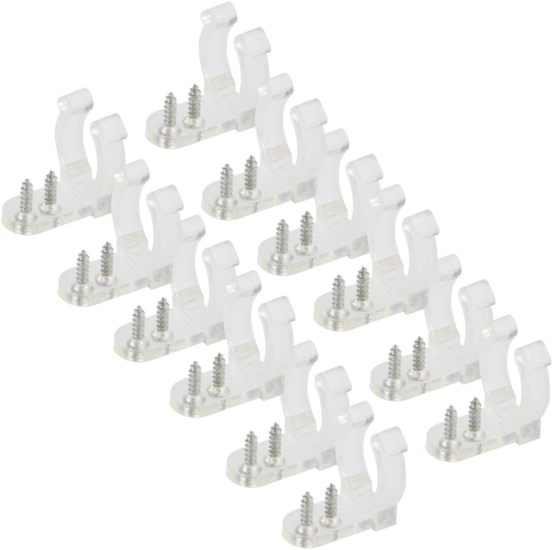 200pcs LED Rope Light Clips Holder with 400 PCS Screws, Clear PVC Rope Light Mou