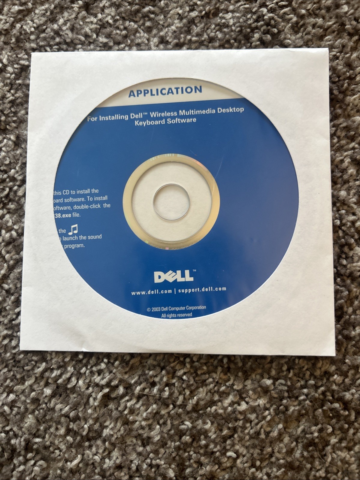 Dell Wireless Multimedia Desktop Keyboard Software App CD DP/N OU0756