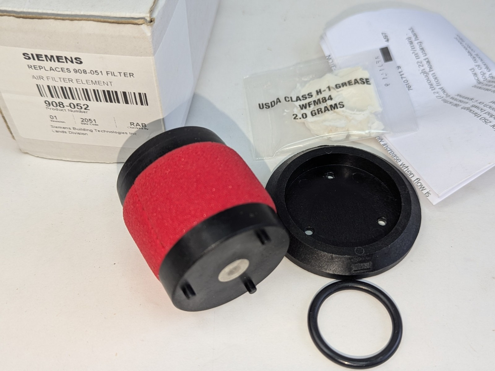 Siemens 908-052 Air Filter Element Replaces 908-051 Filter