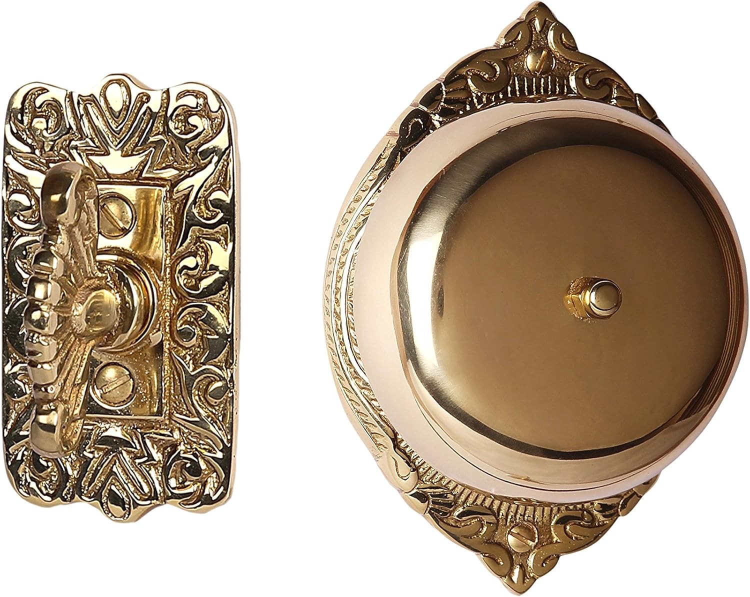 Twist Bell Antique Look Doorbell Ringer Vintage Front Door Alarm Hand Turn Chime