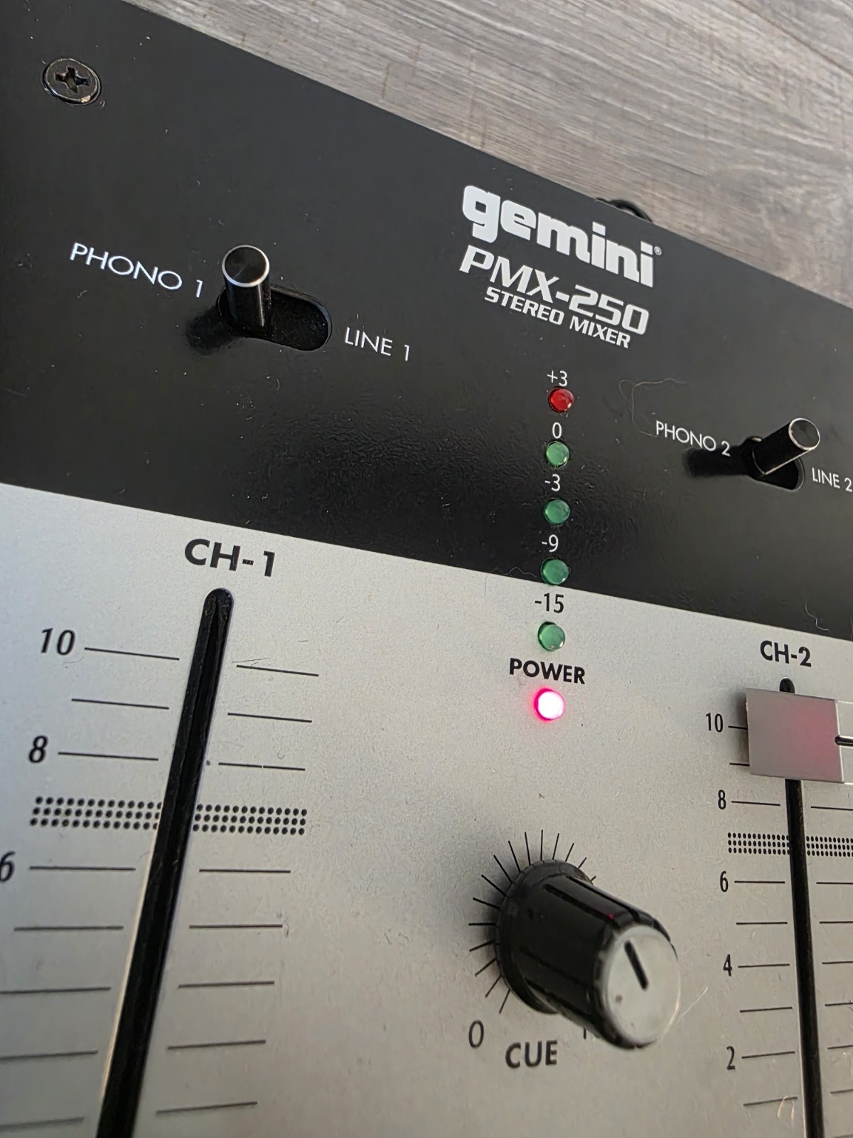 Gemini PMX-250 Stereo/DJ Mixer, Two Channel, Used & Untested Powers On