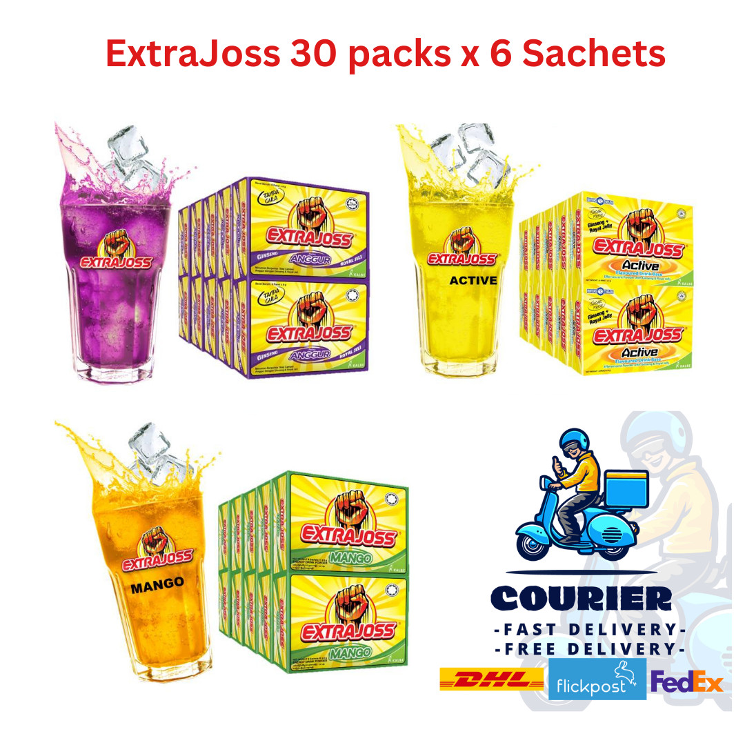30 Boxs Extra Joss 180 SACHETS  Powder Sugar Free Boost Stamina Energy Drink