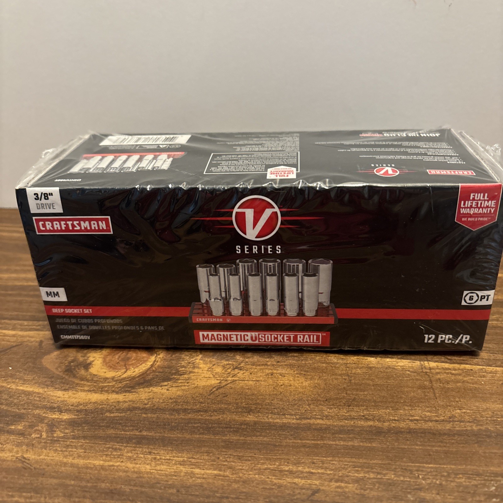 Craftsman V-Series 3/8" Drive Metric Deep Socket Set 6 Pt 12 Piece CMMT17560V