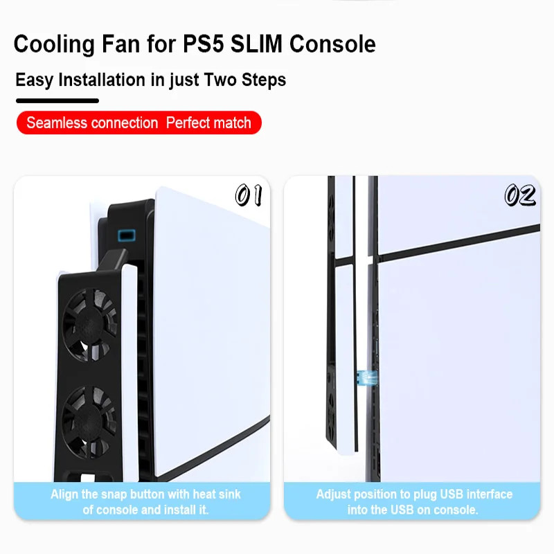 Cooling System for PS5 Slim - Efficient Cooling Fan