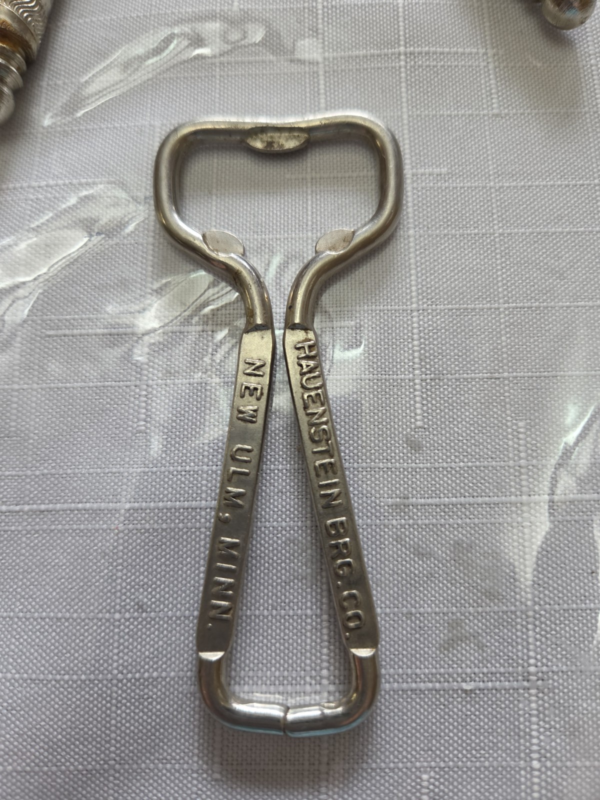Vintage Hauenstein's Beer New Ulm, Minnesota Metal Advertising Bottle Opener