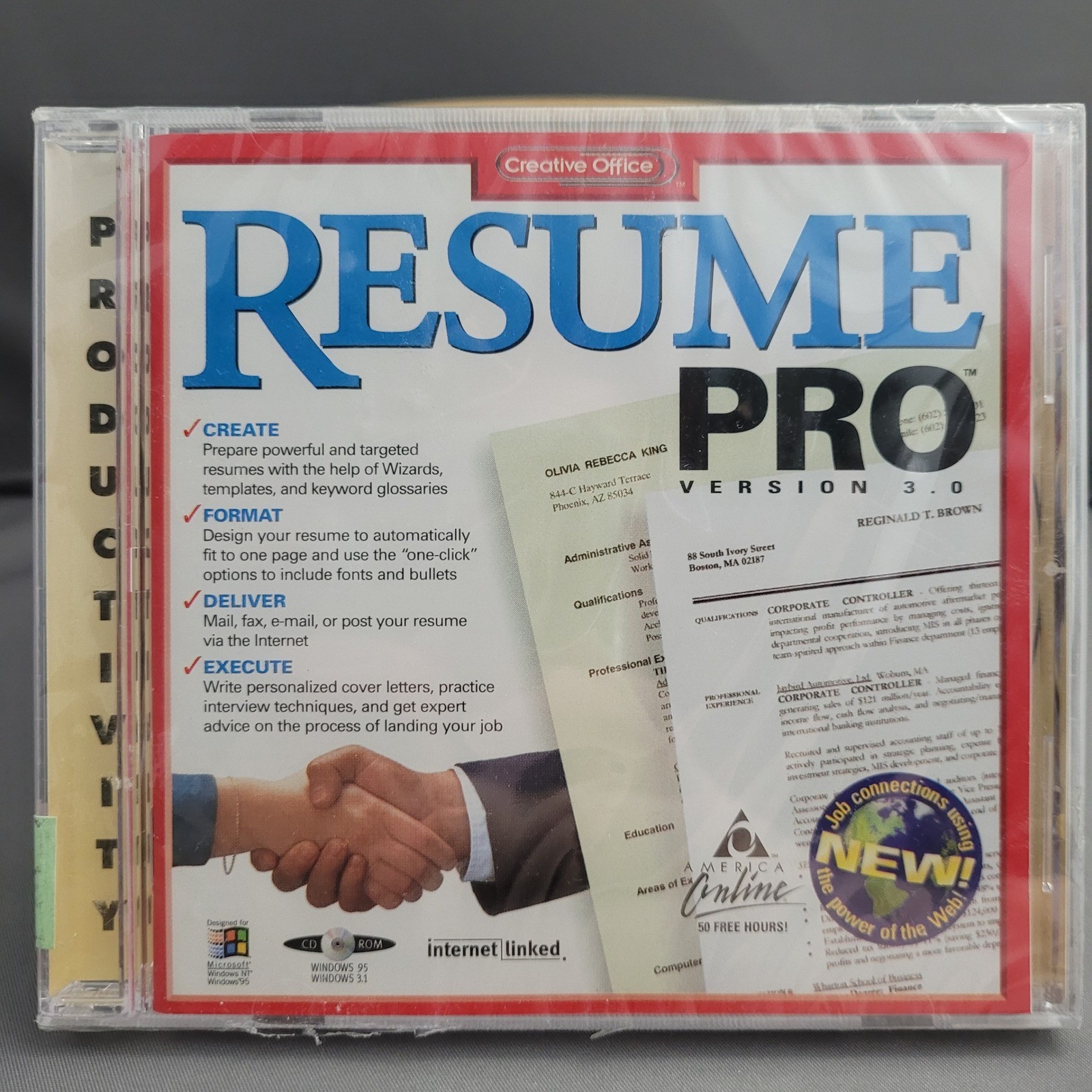 Resume Pro Version 3.0 Creative Office (PC CD-ROM, 1997) *SEALED*