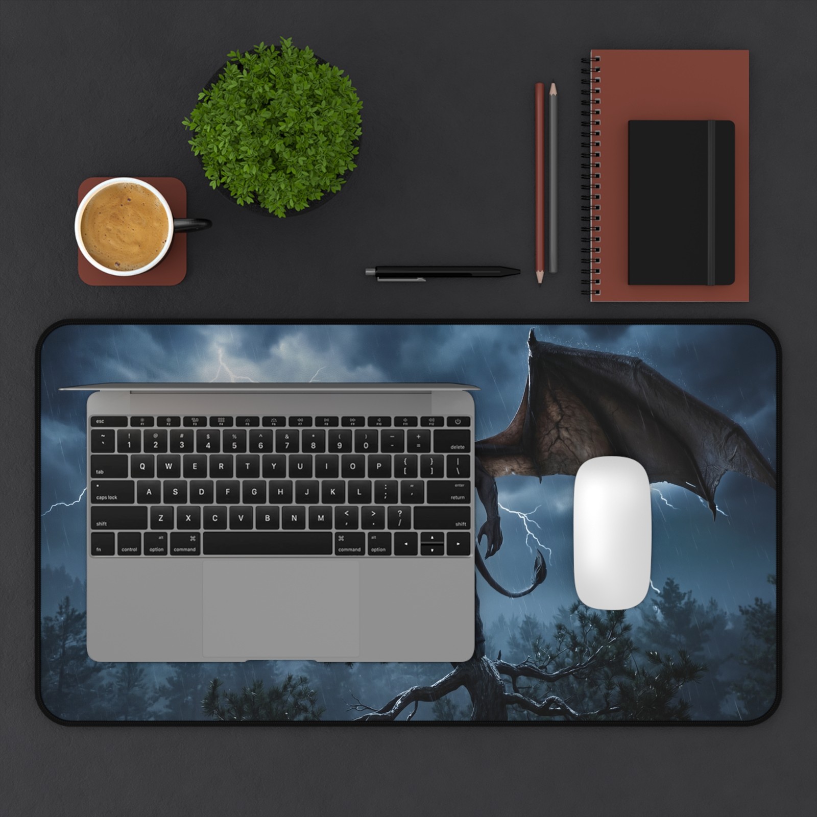 Jersey Devil Mouse Pad – Cryptid Storm Desk Mat, Horror Gift