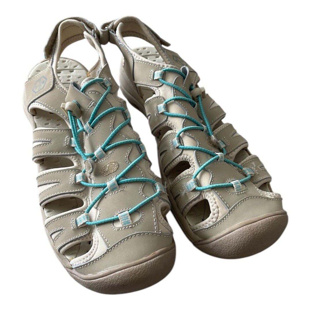 Khombu Sandals Mens 11M Beige Travis Outdoor Hiking Walking Active Comfort