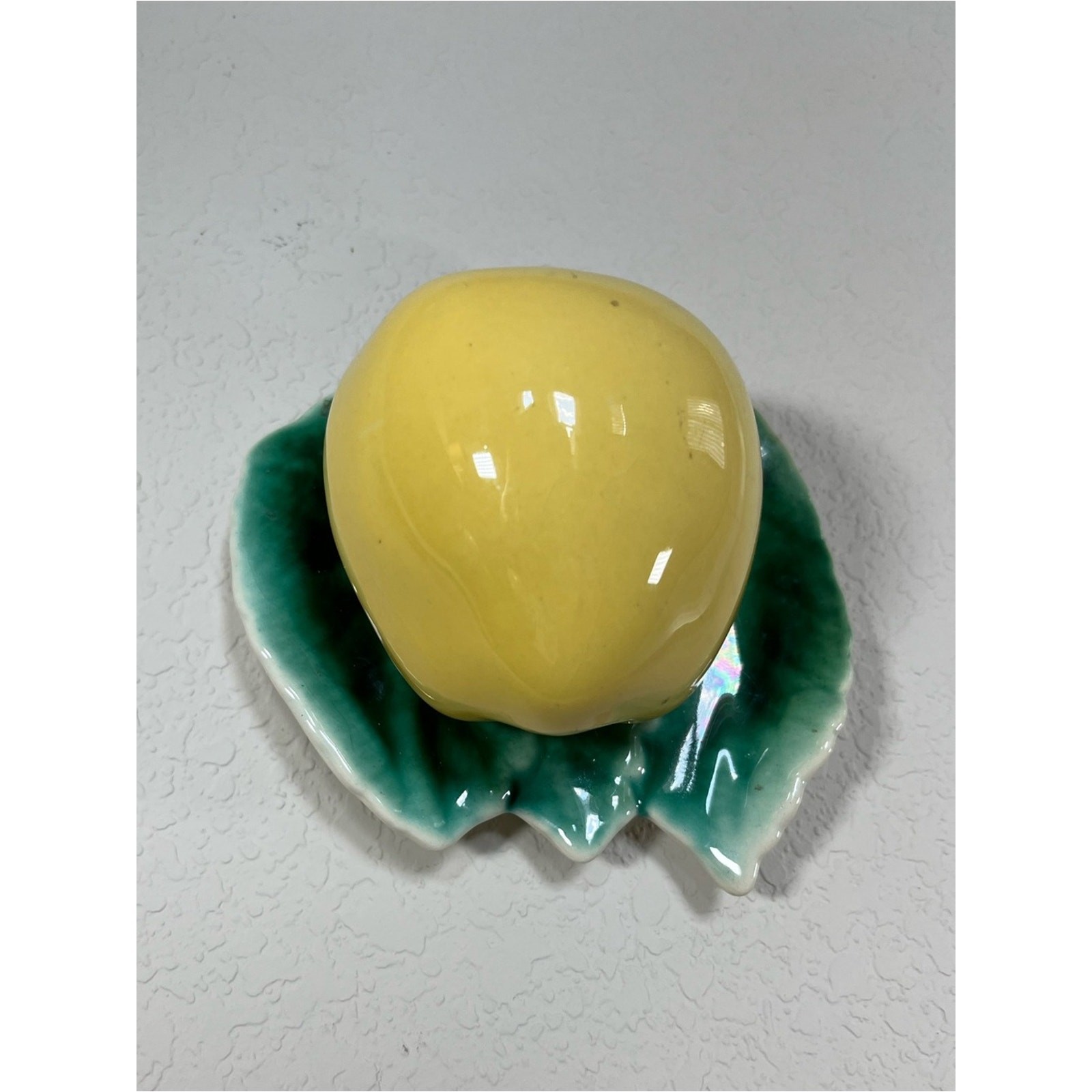 vintage ceramic lemon wall pocket