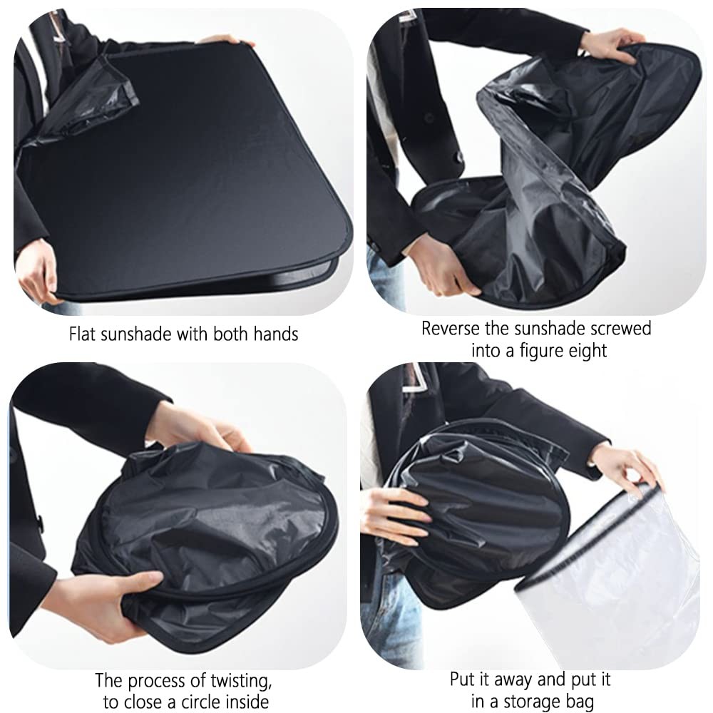 300T Thickened Sunshade for Car Windshield,Windshield Sun Shade for Blocking 99%