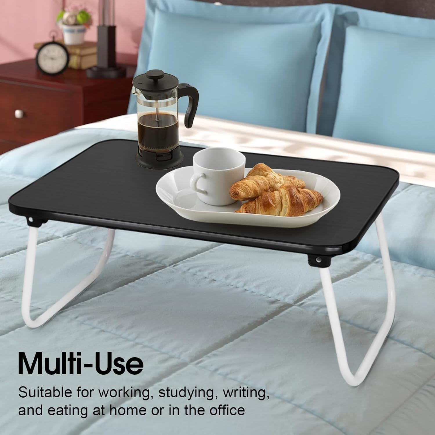 Versatile Foldable Desk Tray - Ideal for Working, Reading & Breakfast in Bed