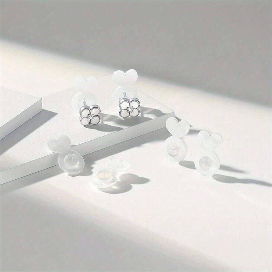 10Pcs Earring Lifter Backs Replacements Rubber Earring Backs for Droopy Ears