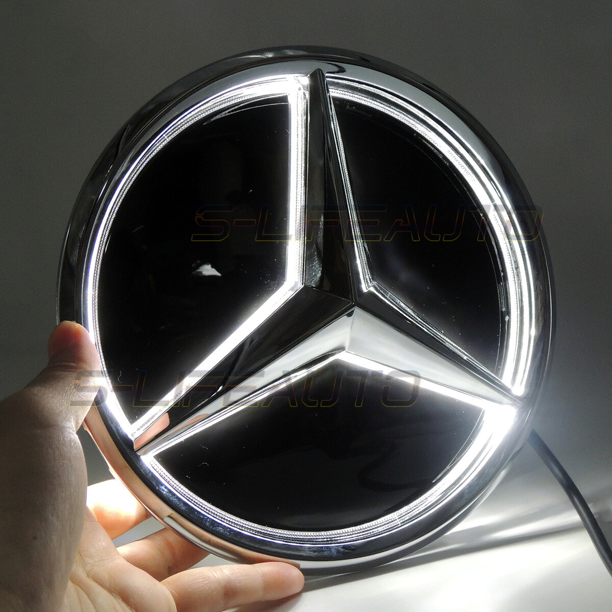 Fits Mercedes-Benz E200 E260 E300 E350 E400 16-20 Led Grill Emblem Logo Light
