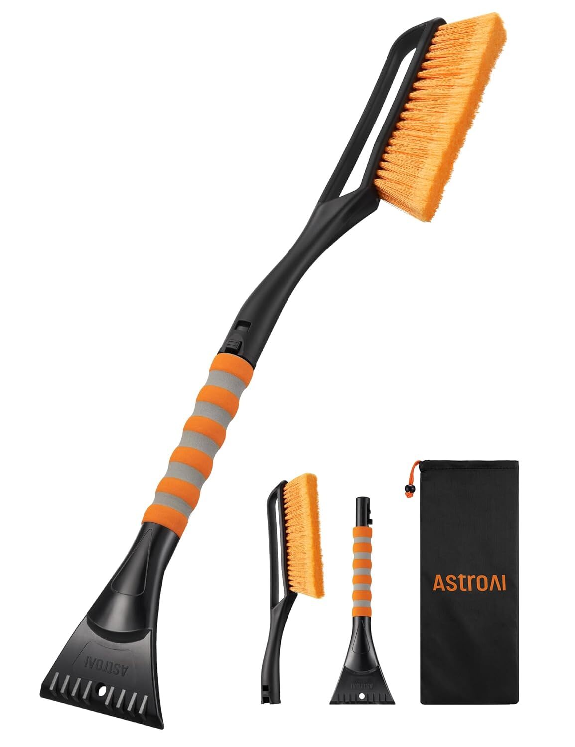 27" Snow Brush and Ice Scrapers for Car Windshield, Detachable Snow Scrapers wit