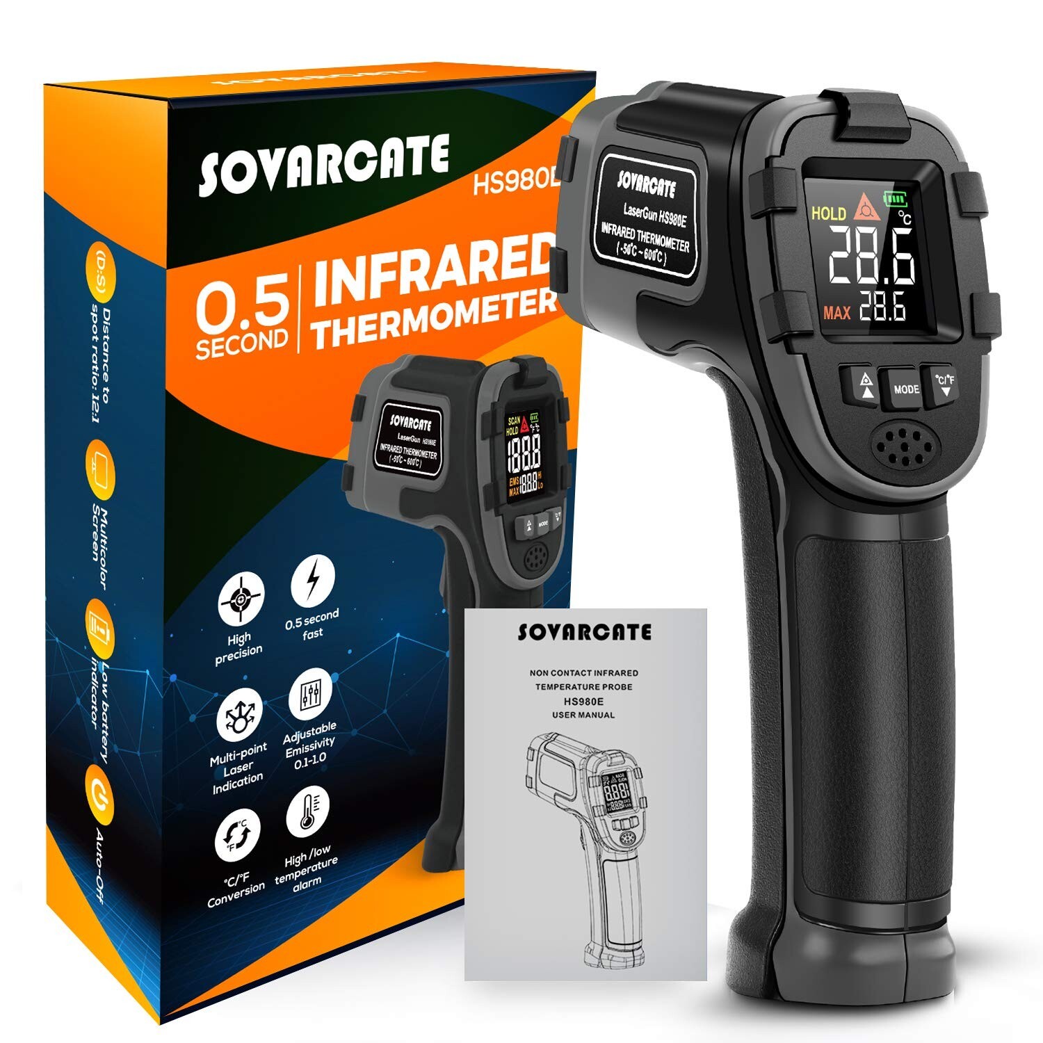 Thermometer Infrared Digital Non Contact Meat Food Cooking Temperature Laser Gun