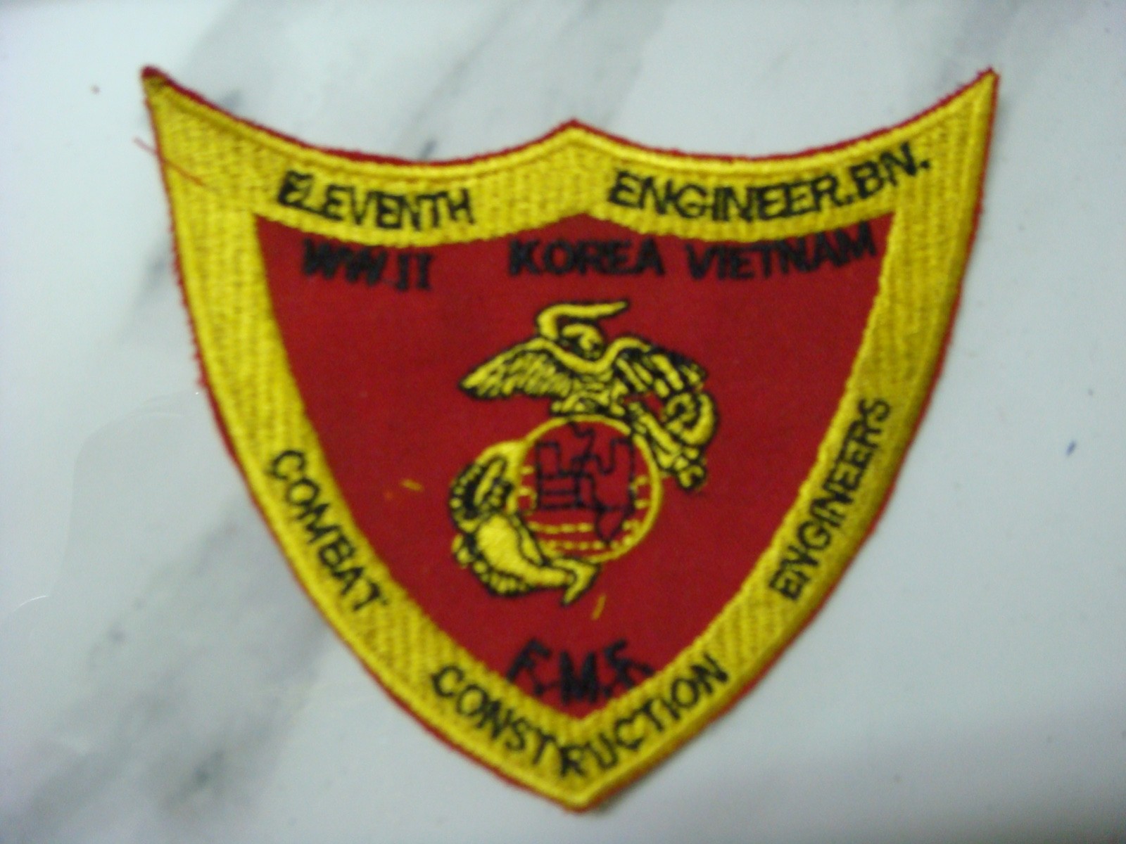 USMC 11th ENGINEER BN COMBAT CONSTRUCTION ENGINEERS, VIETNAM WAR PATCH