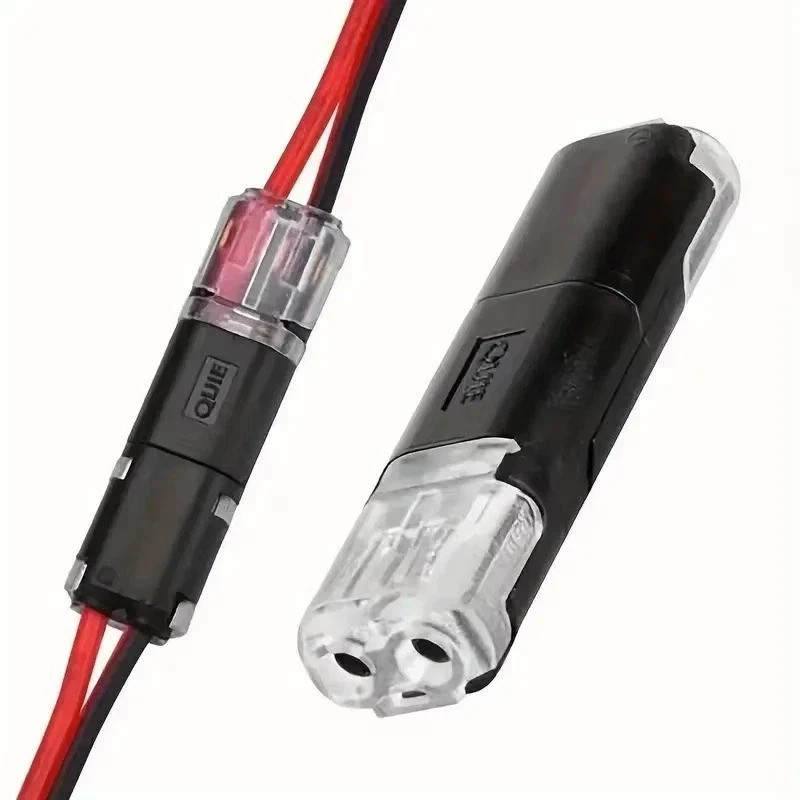 50 pcs Double-Wire Plug-in Connector, Cable Clamp with Locking Buckle, AWG 18-22