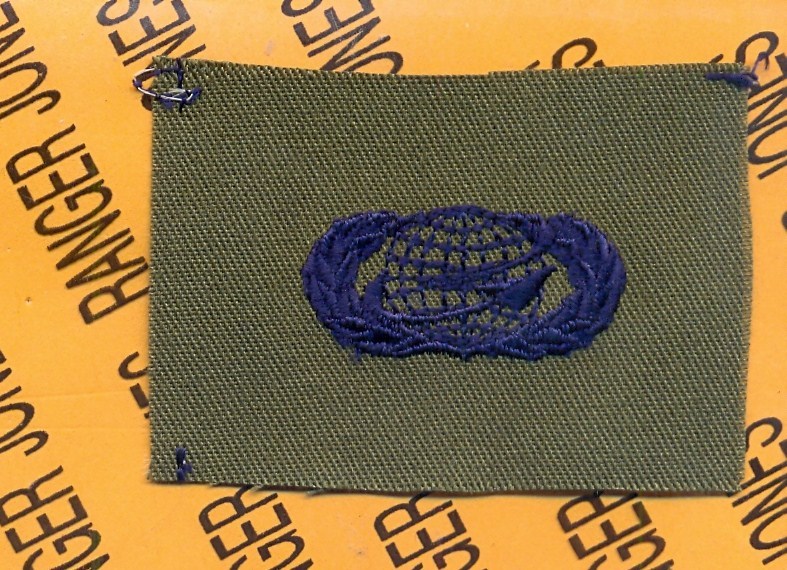 USAF Air Force Manpower & Personnel Qualification OD Green & Blue badge patch