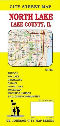 City Street Map of North Lake, Lake County, Illinois, by GMJ Maps