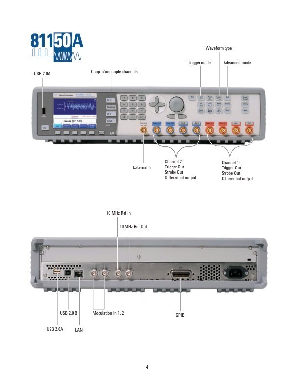 Agilent 81160A 500 MHz Arbitrary Pulse/Waveform Generator