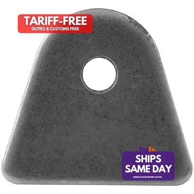 Allstar ALL60012, Set of 4 Natural Steel 1/8In Flat Tabs 4Pk 1/4In Hole Performa
