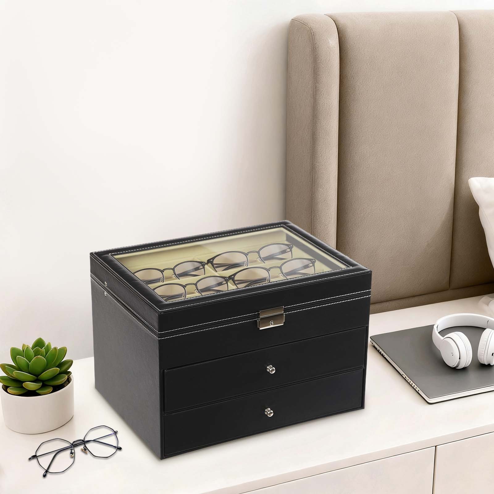 Counter Table Sunglasses Glasses Display Storage Display Organizer Box 24 Slots