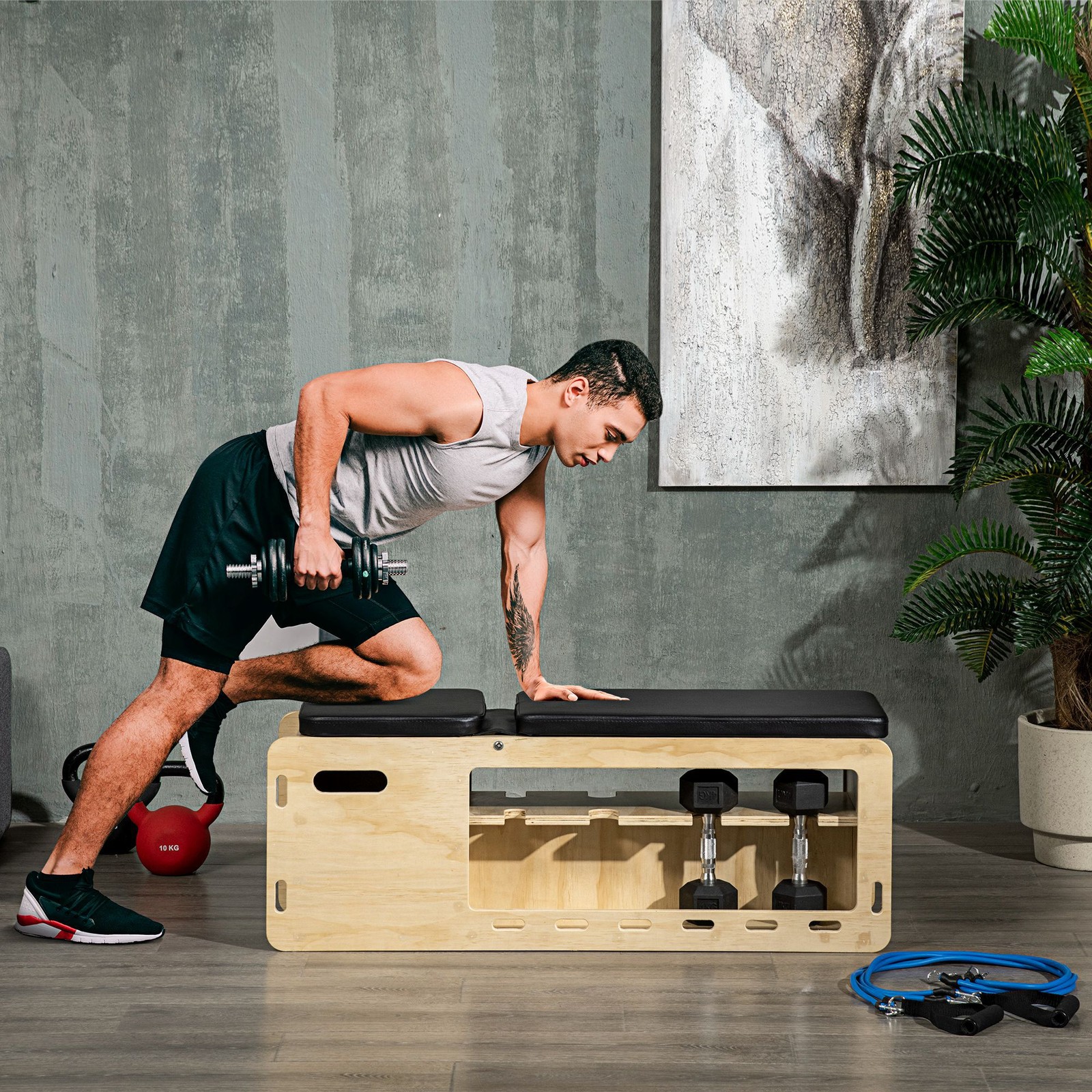 Adjustable Weight Bench Rack Storage Incline Workout Bench