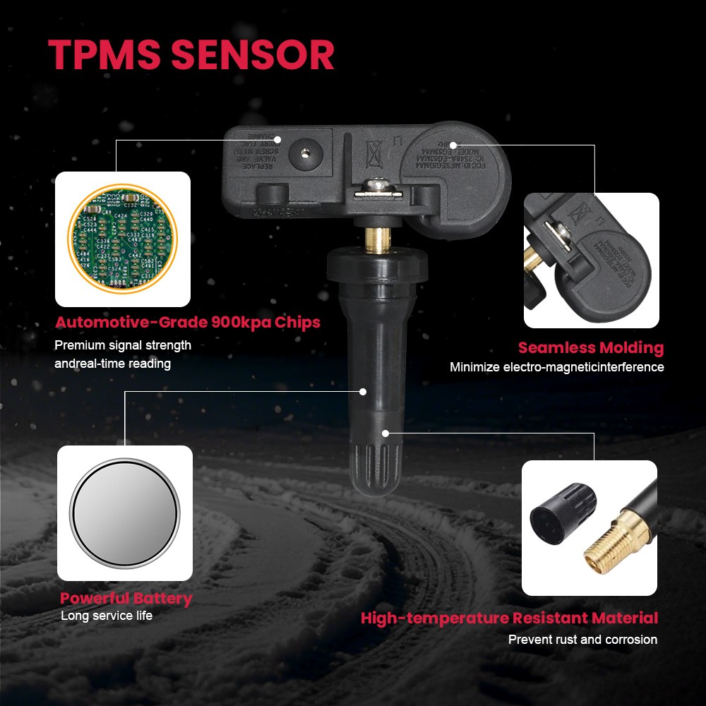 4pcs Pre-Programmed TPMS 13586335 Tire Pressure Sensor For Chevy GMC Cadillac