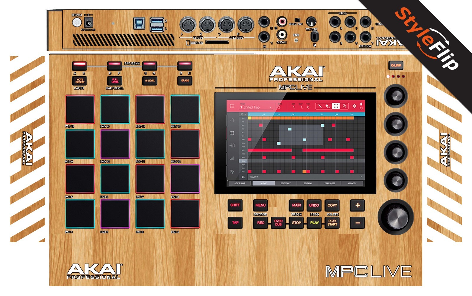 AKAI MPC Live Skin | Wood 5 | Protective Decal | StyleFlip Skins