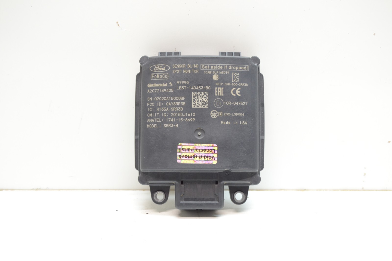 2020 Ford Explorer RH Blind Spot Monitor Sensor OEM Model LB5T-14D453-BC USED