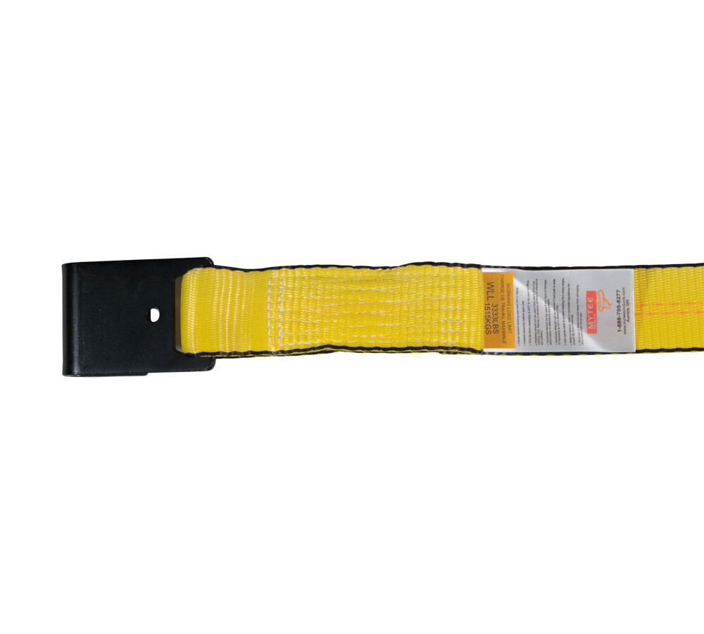 (4 Pack) 2" x 30' Ratchet Strap with Flat Hook - Yellow