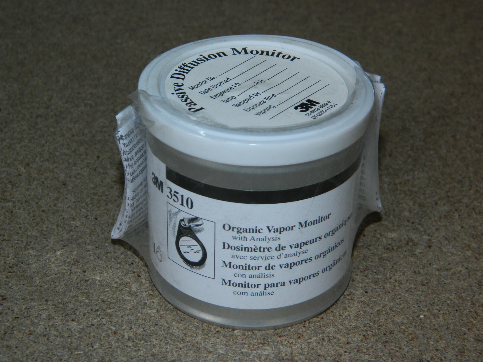 (1) NEW 3M™ 3510 ORGANIC VAPOR MONITOR WITH PREPAID ANALYSIS EXPIRES 08/2020