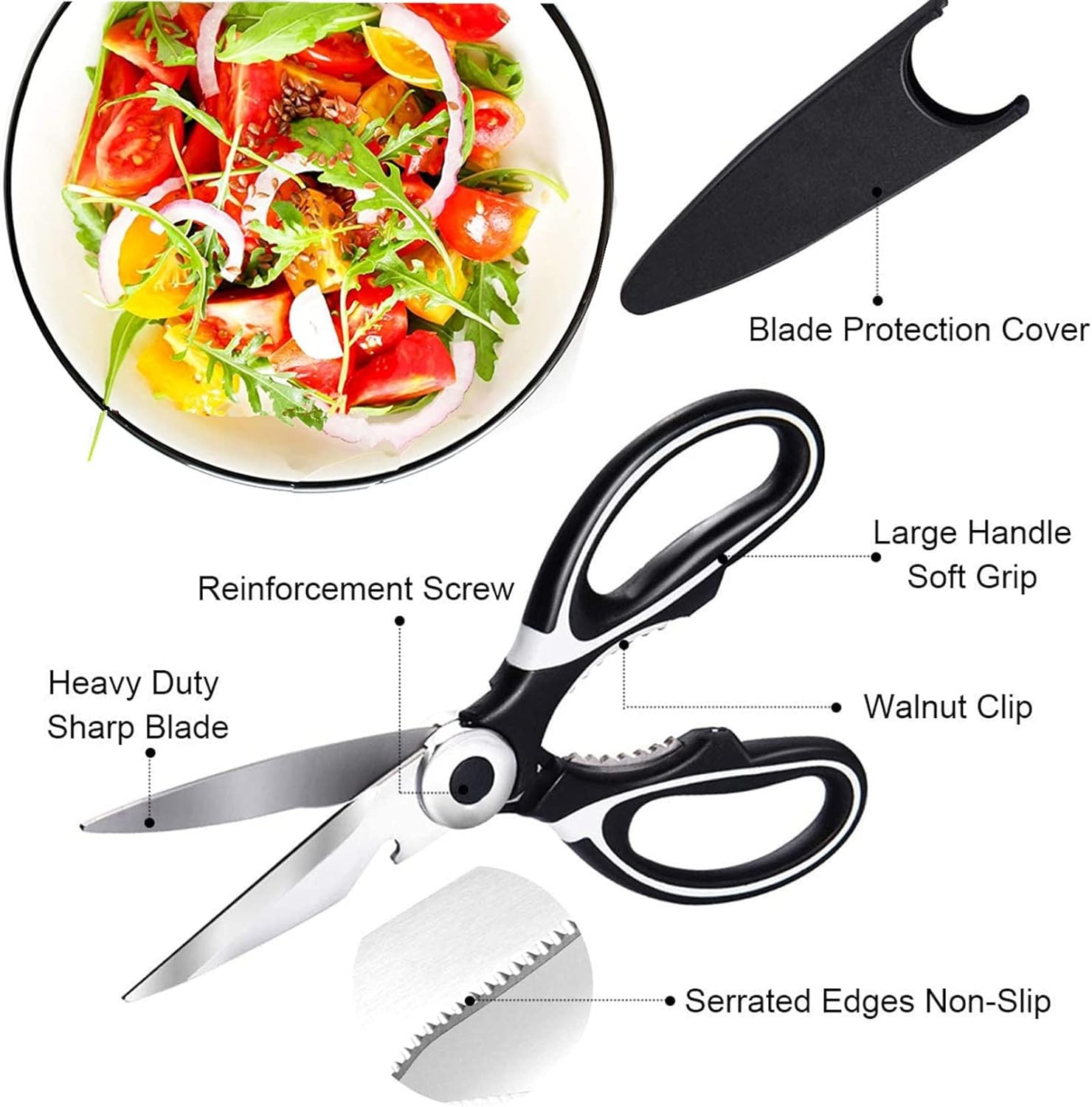 Heavy Duty Kitchen Shears Scissors Stainless Steel Multipurpose Ultra Sharp New