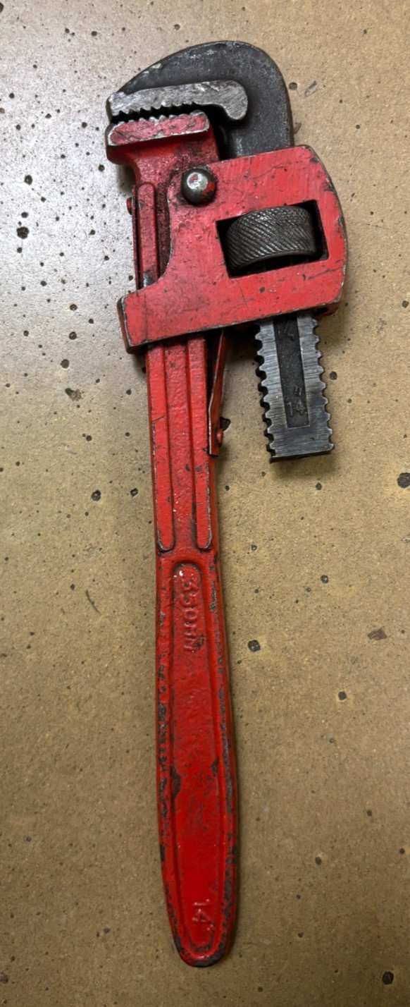 Vintage Drop Forged Steel 14" Pipe Wrench