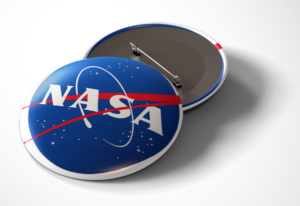 NASA Meatball Logo - pin pinback button