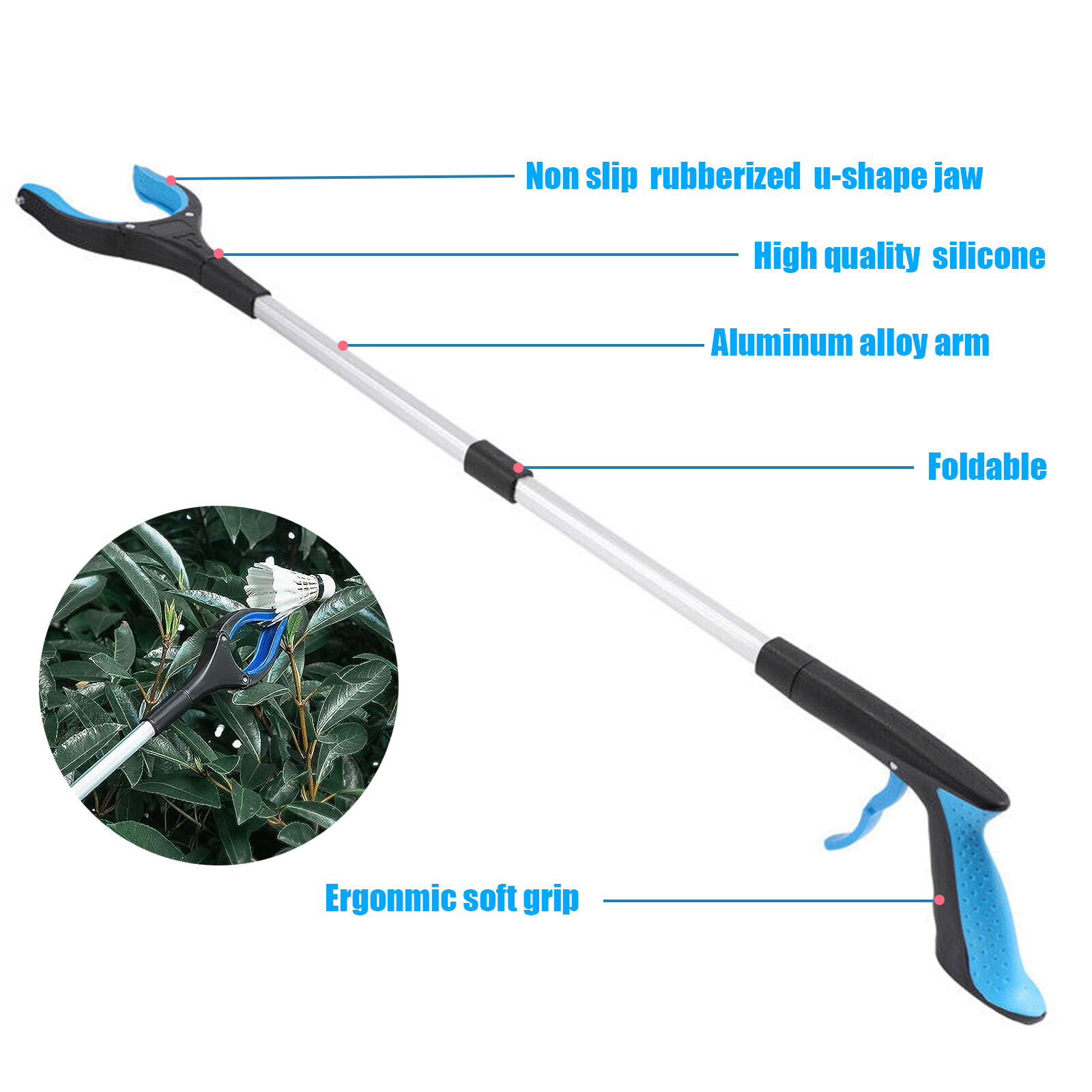 32" Foldable Grabber Reacher Mobile Aid Stretching Tool for the Elderly