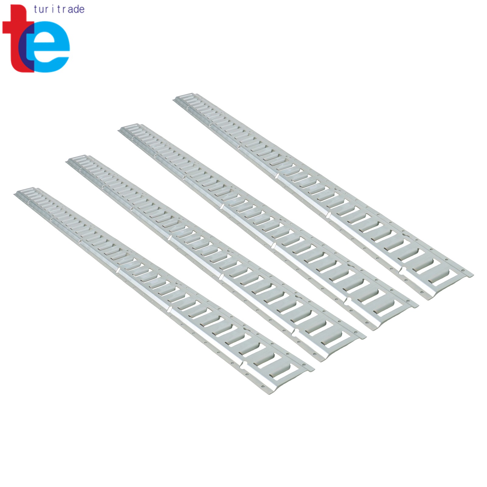 For Garages Vans Trailers 4 Pack 6' E Track Tie Down Rail Kit Galvanized Steel