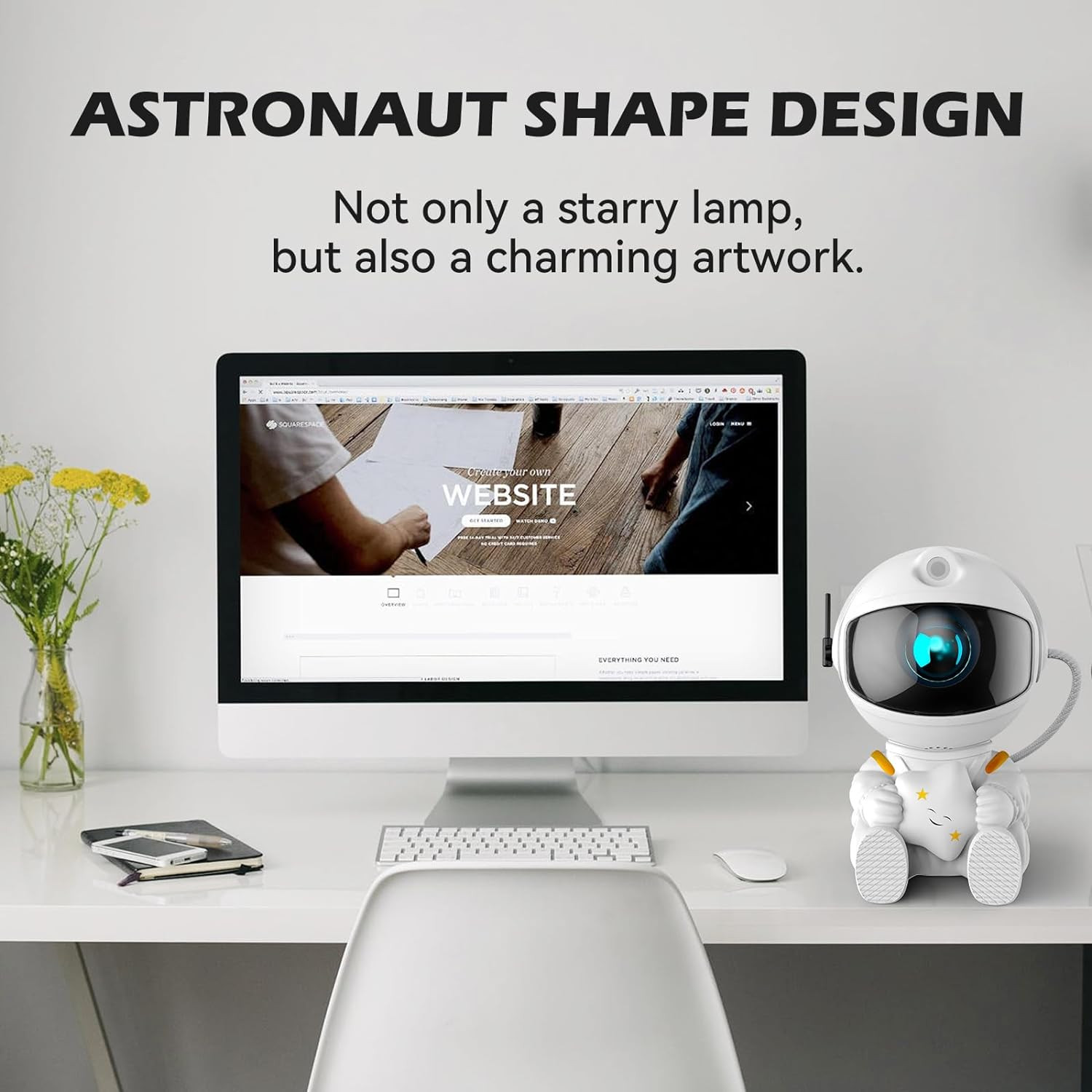 Astronaut Galaxy Projector, Star Projector Galaxy Light, Night Light for Kids, N