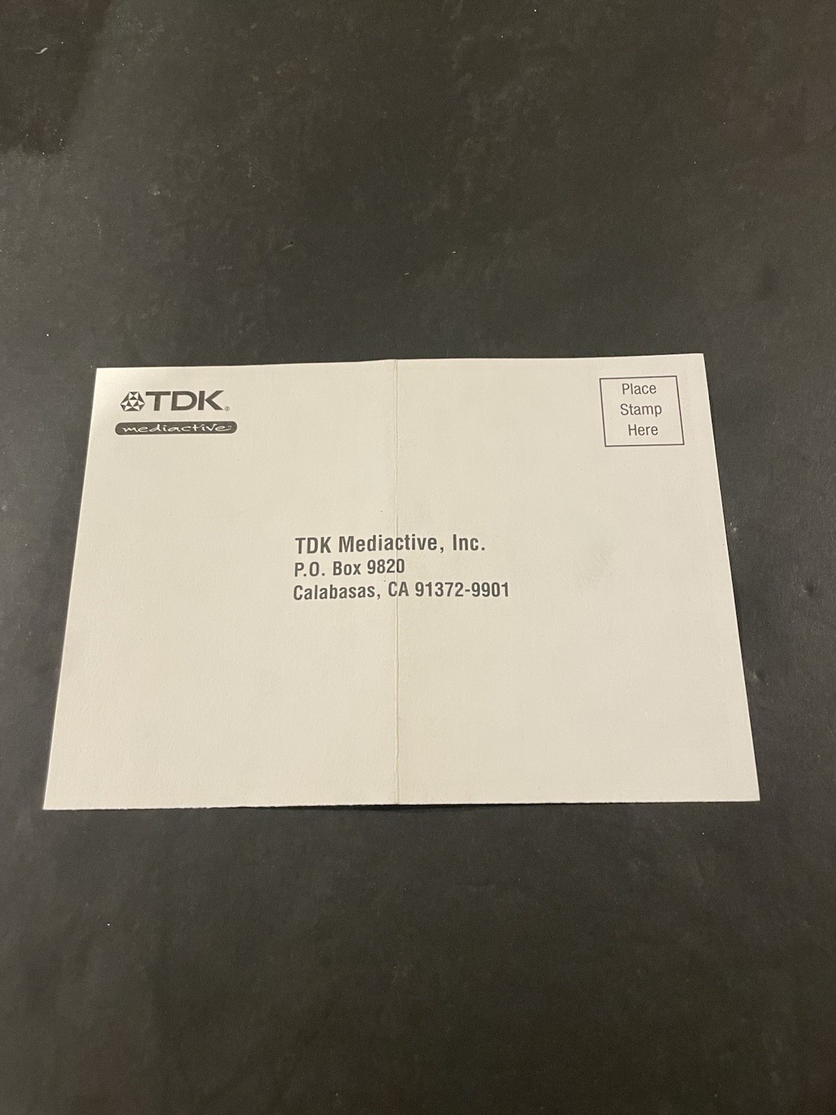 tdk mediactive registration card insert Only